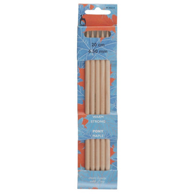 Groves Of Thames Maple De Kp 20Cmx6.50 - Knitting Pins: Double-Ended: Set Of Five: Maple: X 6.50Mm - Pony 20Cm