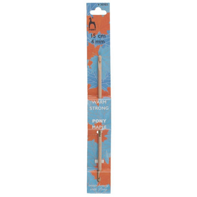 Groves Of Thames Maple C/hk D/e 4.00Crochet Hook: Double-Ended: Maple: 15Cm X 4.00mmPony from B&Q