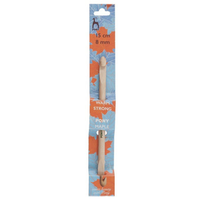Groves Of Thames Maple C/hk D/e 8.00Crochet Hook: Double-Ended: Maple: 15Cm X 8.00mmPony from B&Q
