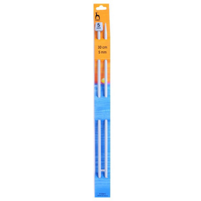 Pony Classic Knobbed Knitting Pins Needles 5.0mm X 30Cm from B&Q