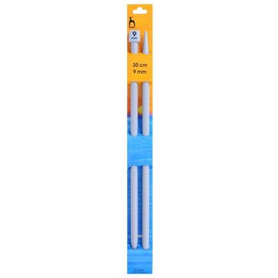 Pony Classic Knobbed Knitting Pins Needles 9mm X 30Cm from B&Q