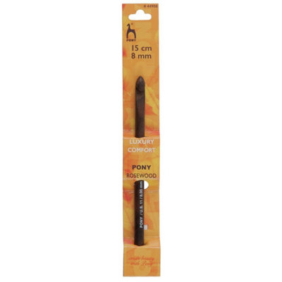 Groves Of Thames Light Rwood C/Hook - Crochet Hook: Rosewood: X 8.00Mm - Pony 15Cm
