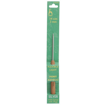 Pony Unisex Multicolor C/Hk W/Bamb 3.00 - Crochet Hook: Aluminium With Bamboo Handle: 14Cm X 3.00Mm - Image 3