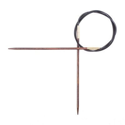 Groves Of Thames Rwd Circ 80Cmx3.50mm - Knitting Pins: Circular: Fixed: Rosewood: X 3.50Mm - Pony 80Cm