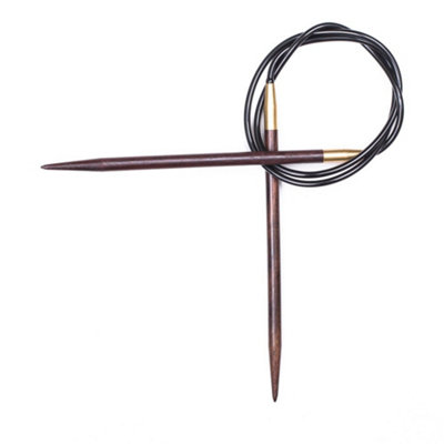 Groves Of Thames Rwd Circ 80Cmx9.00mm - Knitting Pins: Circular: Fixed: Rosewood: X 9.00Mm - Pony 80Cm