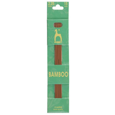 Groves Of Thames Bamb De Kp 15Cmx2.25Knitting Pins: Double-Ended: Set Of Five: Bamboo: 15Cm X 2.25mmPony from B&Q