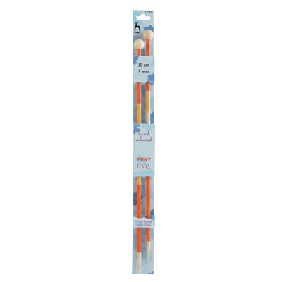 B&Q -  Flr K/p 30Cmx5.00mmKnitting Pins: Single-Ended: Hand Coloured: Flair: 30Cm X 5.00mmPony