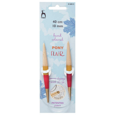 B&Q -  Flr Circ 40Cmx10.00mmKnitting Pins: Circular: Fixed: Hand Coloured: Flair: 40Cm X 10.00mmPony
