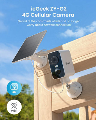 ieGeek 2K 4G Wireless Security Camera with Magnetic Mount, Solar Panel ...