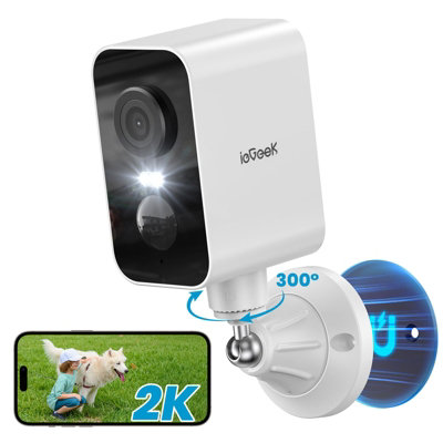 Iegeek Versatile Wireless Security Camera 2K Motion Detection Color Night Vision from B&Q