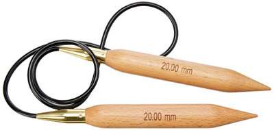 B&Q -  Basix Fc 100X20Jumbo Birch: Knitting Pins: Circular: Fixed: 100Cm X 20.00mmKnitpro