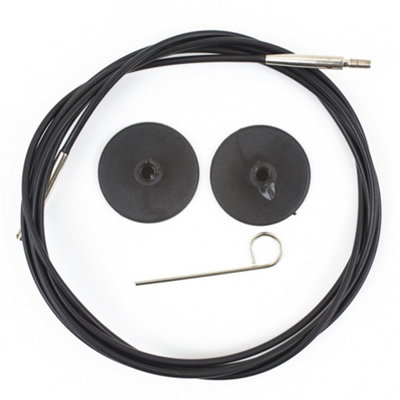 B&Q -  Cable 126Cm BlackCable: Circular: Interchangeable: Black: 126CmKnitpro