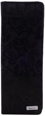 B&Q -  Fabric Knitting Pin Case: Black Jacquard: Hard: 35Cm