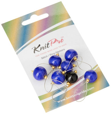 Groves Of Thames S/Marker Bluebell - Zooni: Bead Stitch Markers: Bluebell - Knitpro