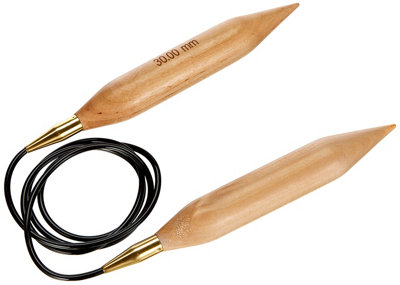B&Q -  Jumbo Birch: Knitting Pins: Circular: Fixed: 150Cm X 30.00mm