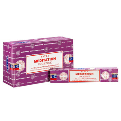 Something Different Set Of 12 Packets Of Meditation Incense Sticks By Satya