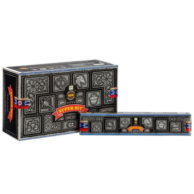 B&Q -  Set Of 12 Packets Of Super Hit Incense Sticks By Satya