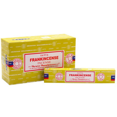 Something Different Set Of 12 Packets Of Frankincense Incense Sticks By Satya