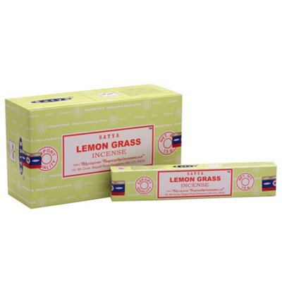 Something Different Set Of 12 Packets Of Lemongrass Incense Sticks By Satya from B&Q