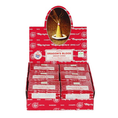 B&Q -  Set Of 12 Packets Of Dragon's Blood Dhoop Cones By Satya