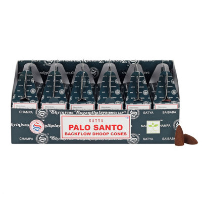 Something Different Set Of Packets Of Satya Palo Santo Backflow Dhoop Cones Size 6 B&Q
