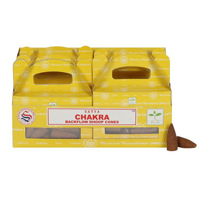 Set Of 6 Packets Of Chakra Backflow Dhoop Cones By Satya from B&Q