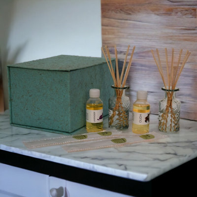 B&Q -  Solid Wood Anka Diffuser Set (Wood)