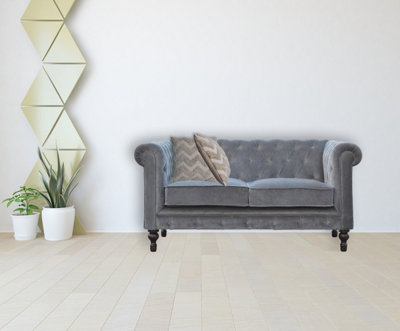 Artisan Furniture Solid Wood Zig-Zag Cushion Set Of 2 Grey