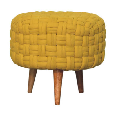 Artisan Furniture Cushioned Mustard Tube Footstool