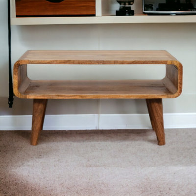 Artisan Furniture Solid Wood Open Oak-Ish Media Unit - Brown - Image 3