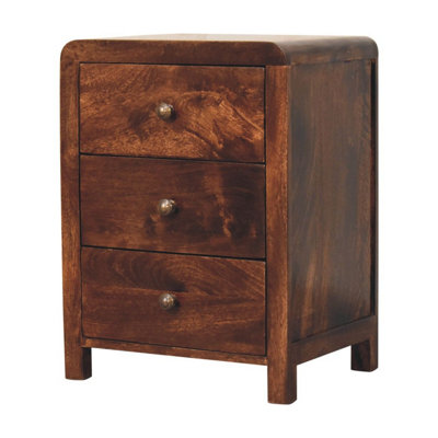 Artisan Furniture Solid Wood California Walnut Naya Bedside from B&Q