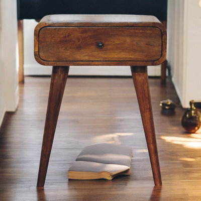 Artisan Furniture Solid Wood Avora Chestnut Nightstand With 1 Drawer from B&Q