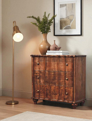 Artisan Furniture Solid Wood Camille Chest3 DrawersBrown from B&Q