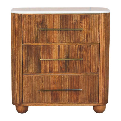 Artisan Furniture Solid Wood Beaumont Marble Chest from B&Q