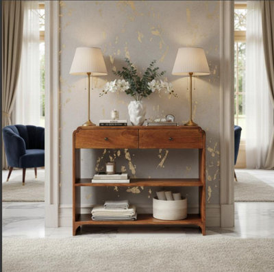 B&Q -  Solid Wood Ellington Console Table