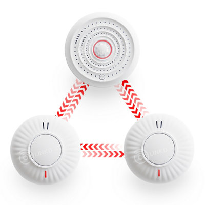 Linkd Alarms Wireless Interlinked Smoke & Heat Alarm Bundle, 10 Year Battery, Scotland & England Compliant