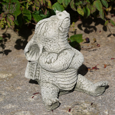 Burgess Naughty Dragon Stone Statue Mythical Chinese Outdoor Garden Ornament Decoration Celtic Handmade British Sculpture from B&Q