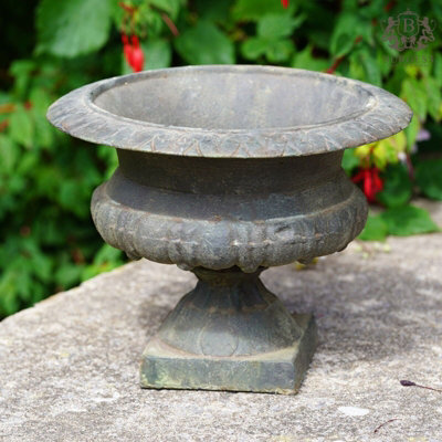 Burgess Cast Iron Urn Vintage Ornament French Antique Planter Home Garden Decoration from B&Q