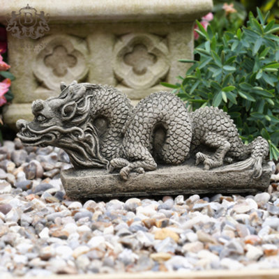 Burgess Feng Shui Dragon Stone Statue Oriental Chinese Asian Dragons Outdoor Garden from B&Q