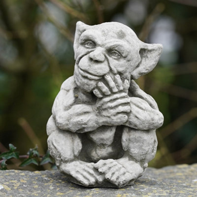 Burgess Sprite B Stone Statue Gargoyle Gremlin Outdoor Garden Ornament Decoration Gift British Made Sculpture from B&Q