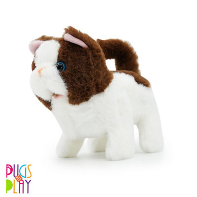 Pugs At Play Bella Interactive Walking Cat Plush Toy from B&Q