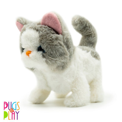 Pugs At Play  Kids Sasha Interactive Walking Cat Plush Toy -  - Image 6