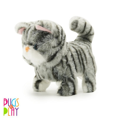 Pugs At Play Zoe Interactive Walking Cat Plush Toy from B&Q