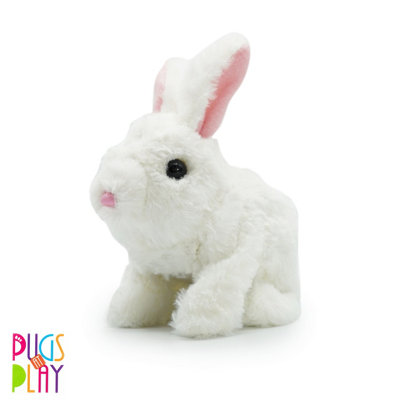 Pugs At Play Hopper Jumping Rabbit Interactive Plush Toy from B&Q