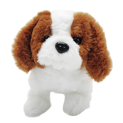 Pugs At Play White Leo Interactive Walking Dog Plush Toy - Fabric - Image 8