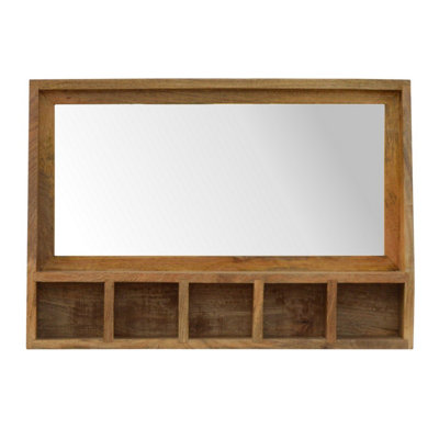 Artisan Furniture 5 Slot Floating Unit With Mirror. - Beige - Image 3