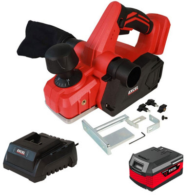 Excel Tools Excel 18V Cordless Planer 82mm With 1 X 4.0Ah Battery & Charger from B&Q