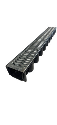 3X Polydrain Domestic Galvanised Drainage Channel A151000mm X 129mm X 79mm from B&Q