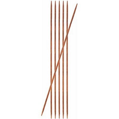 B&Q -  Ginger: Knitting Pins: Double-Ended: 15Cm X 3.25mm: Set Of 6