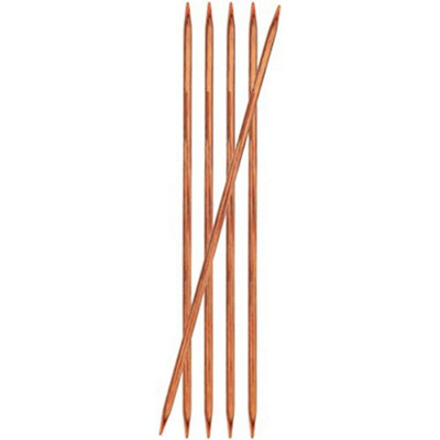B&Q -  Ginger: Knitting Pins: Double-Ended: 15Cm X 3.50mm: Set Of 5